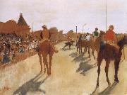 Germain Hilaire Edgard Degas Race Horses before the Stands painting